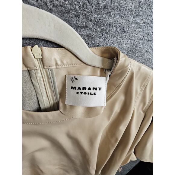 Isabel Marant Étoile Balesi Asymmetric Hem Faux Leather 10 US - Picture 8 of 16